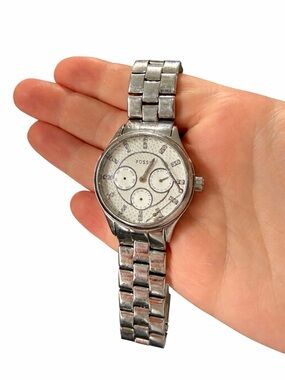 Fossil Silver Tone Women's Link Bracelet Watch
